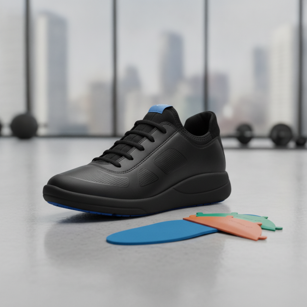 Microfibre Black Transform Trainers for All-Day Comfort