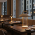 Metal Portable Table Lamp in Beige 200mm for Home & Office