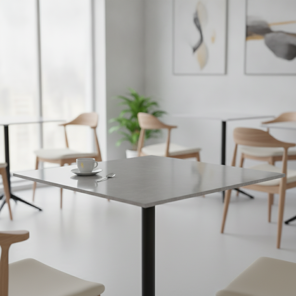 Tempered Glass Square Table Top 700x700mm for Cafés & Restaurants