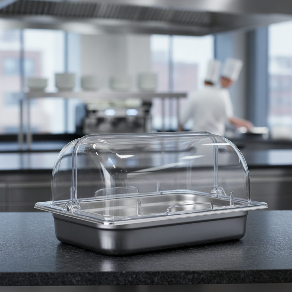 Polycarbonate Rolltop Cover GN 1/2 for Cafes & Restaurants
