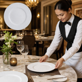 Plates 220mm Bone China for Upscale Dining (Pack of 12)