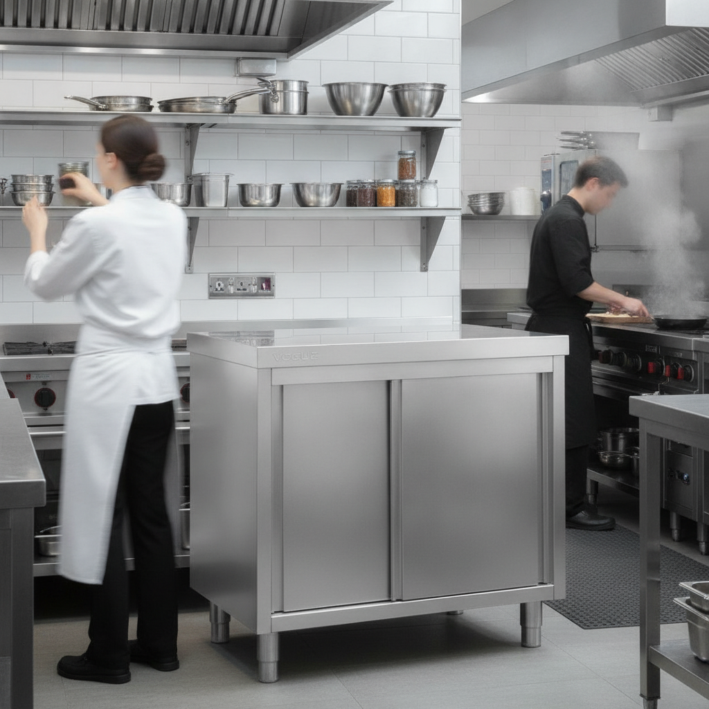 Stainless Steel Floor Standing Cupboard 900x900mm for Kitchen Storage
