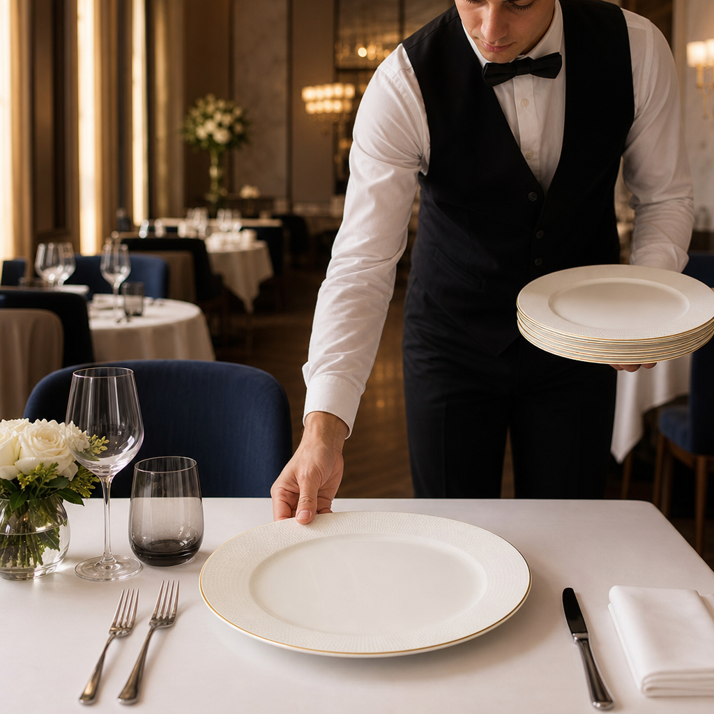 Coupe Plates 300mm Bone China for Upscale Dining (Pack of 6)