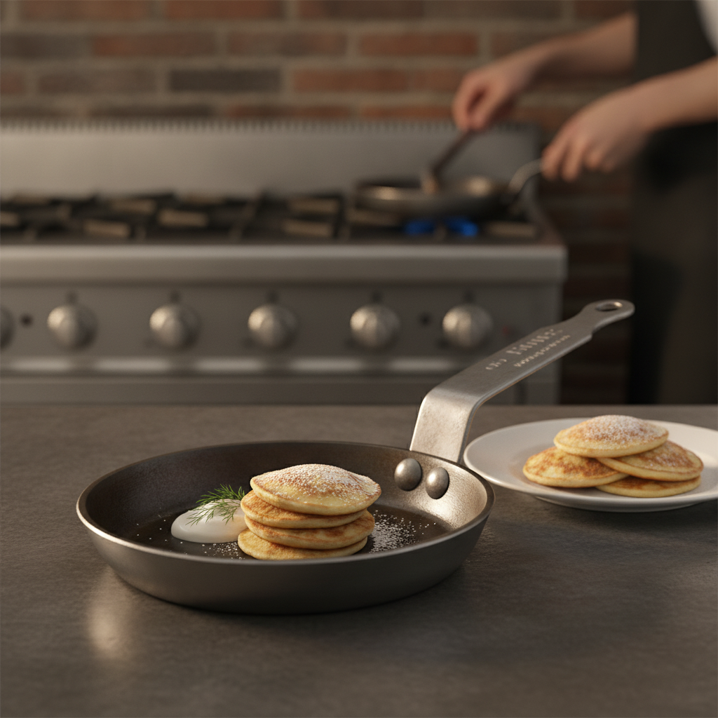 Iron Blinis Pan 12cm for Cooking Delicious Crepes