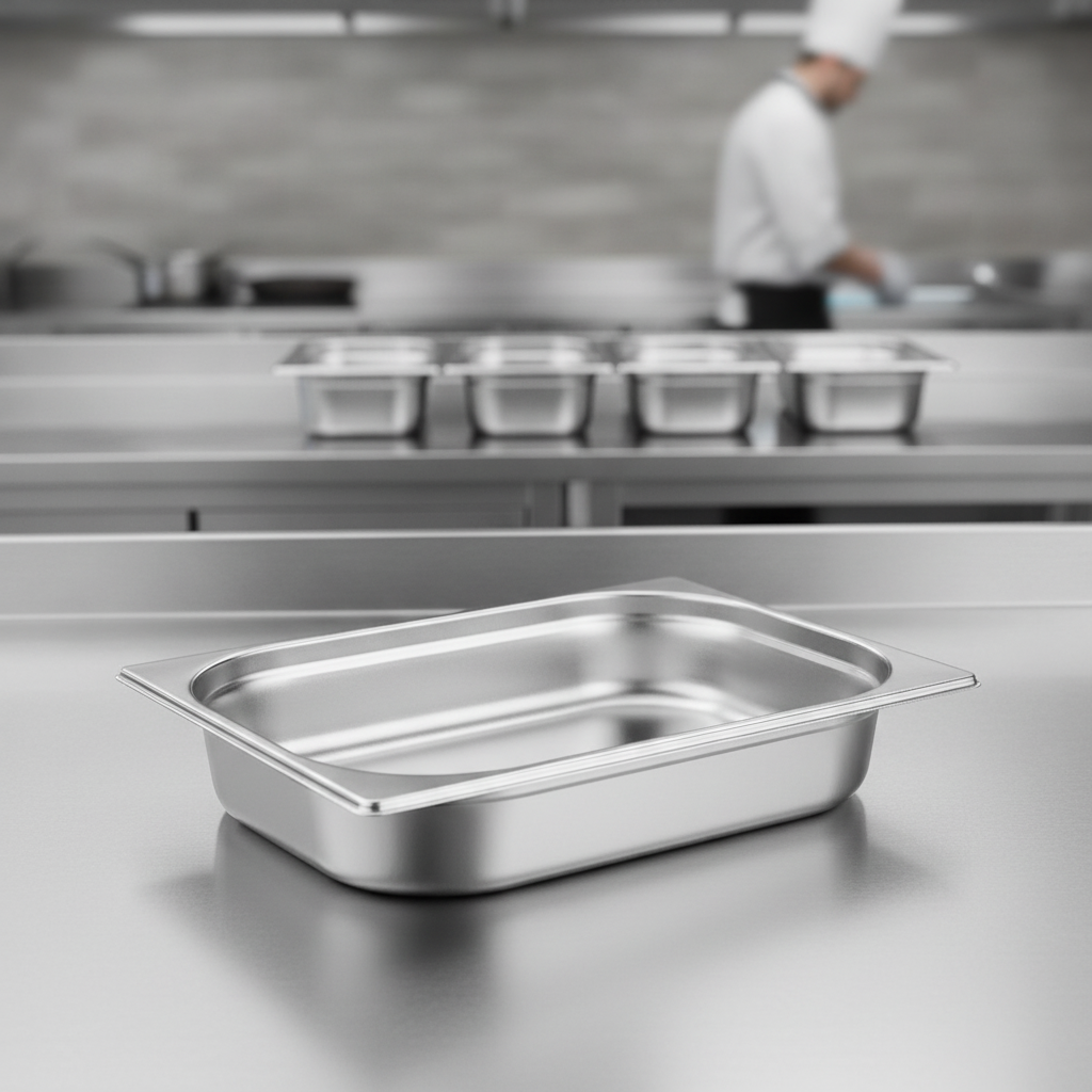 201 Stainless Steel 1/2 Gastronorm Tray 4L for Commercial Use