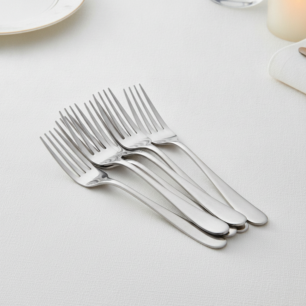 Stainless Steel Dessert Forks for Elegant Dining (Pack of 12)