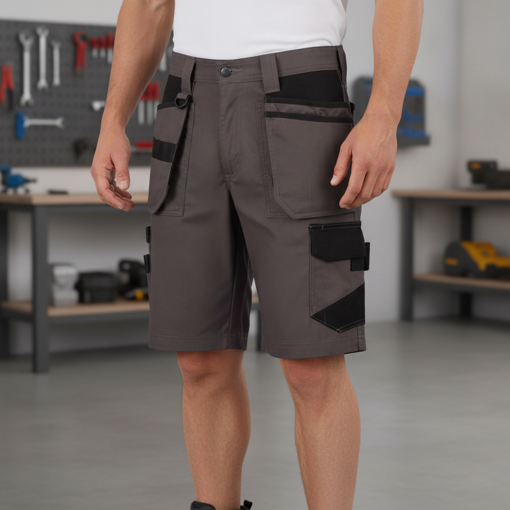 Durable Polycotton Two Tone Holster Shorts for Work (Waist Size 30" - 48")