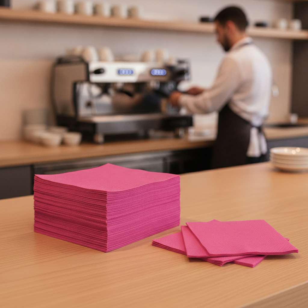 Recyclable Paper Lunch Napkins 33x33cm for Bars & Cafés (Pack of 2000)