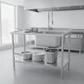 304 Stainless Steel Sink with Left Hand Drainer 1200mm for Commercial Kitchens