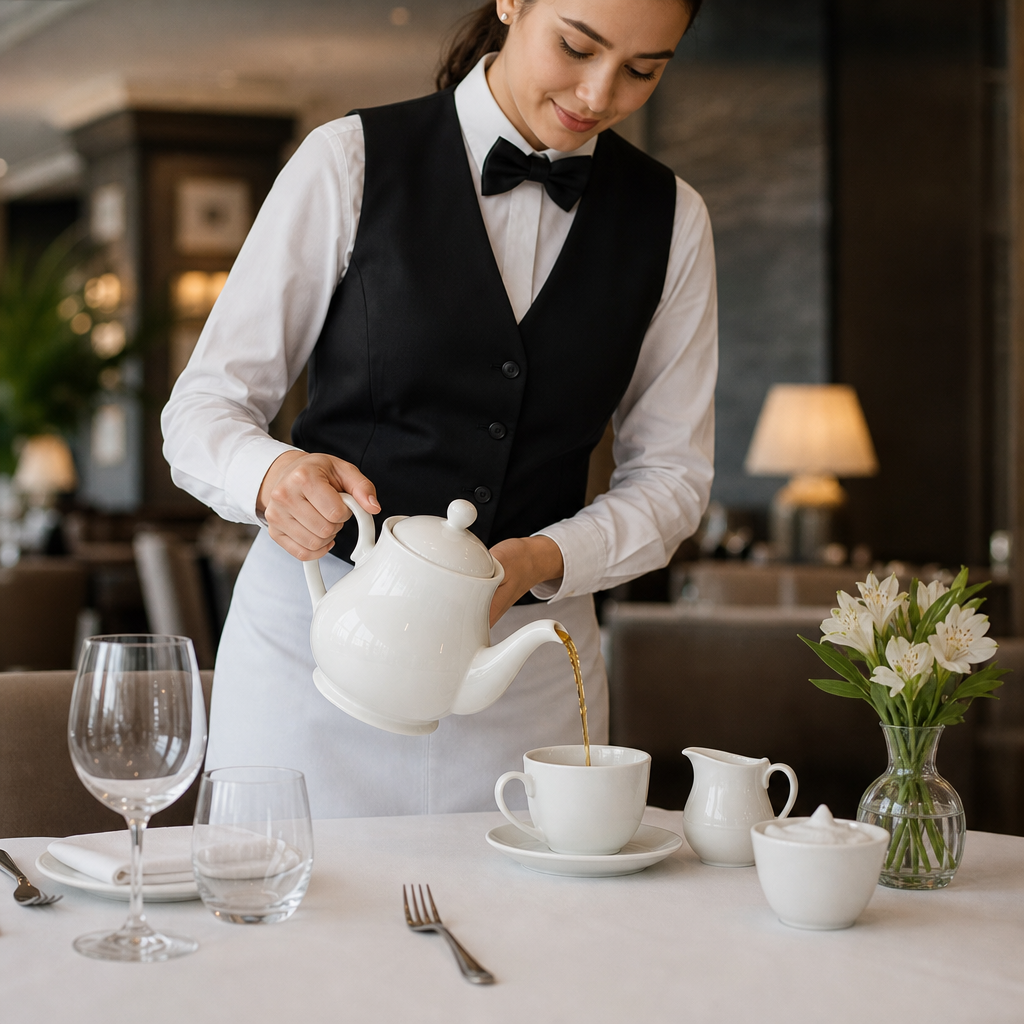Porcelain Tea and Coffee Pots 852ml for Catering Use (Pack of 4)