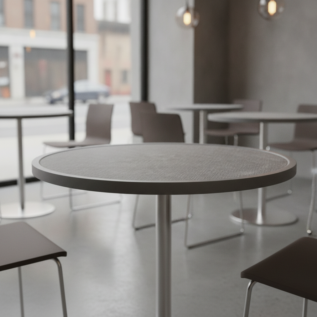 Aluminium and Glass Round Table Top 580mm for Dining Areas