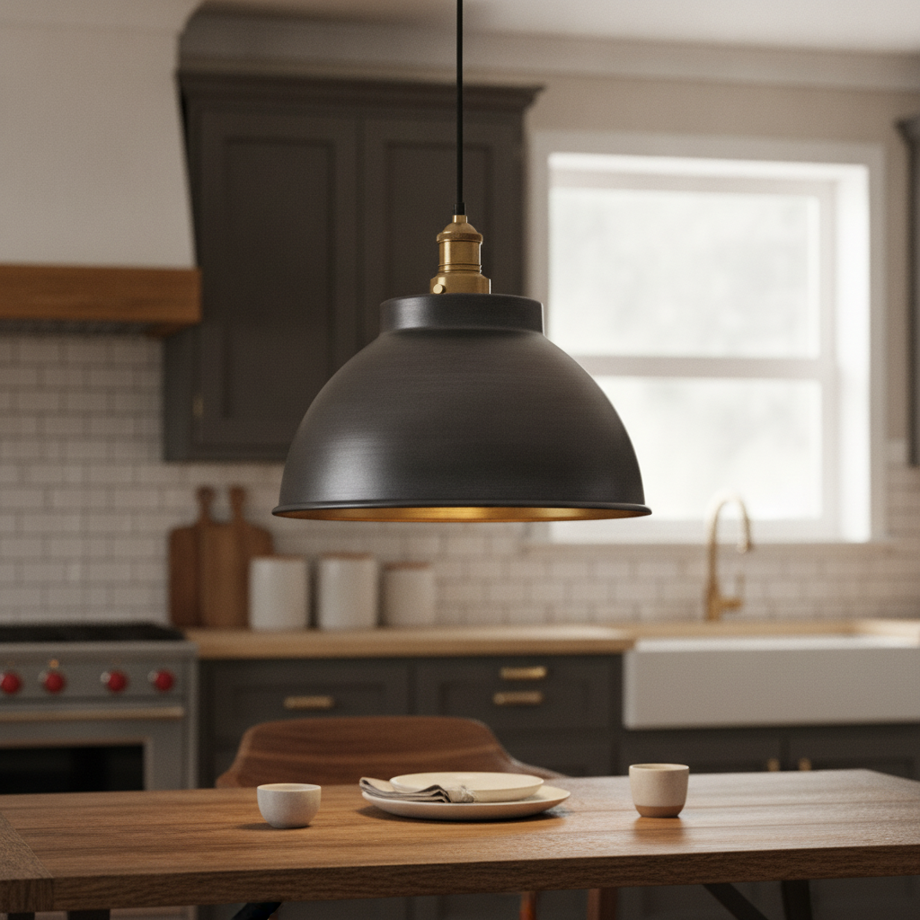 Brass Dome Pendant Light 330mm for Vintage-Inspired Spaces