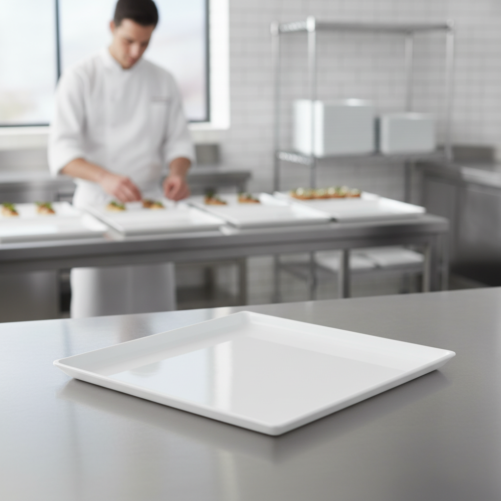 Melamine White GN 1/2 Tray for Buffets & Events