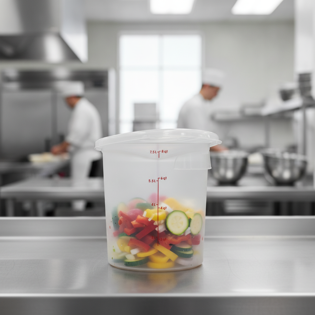 Polypropylene CamRound Container 7.6L for Food Storage