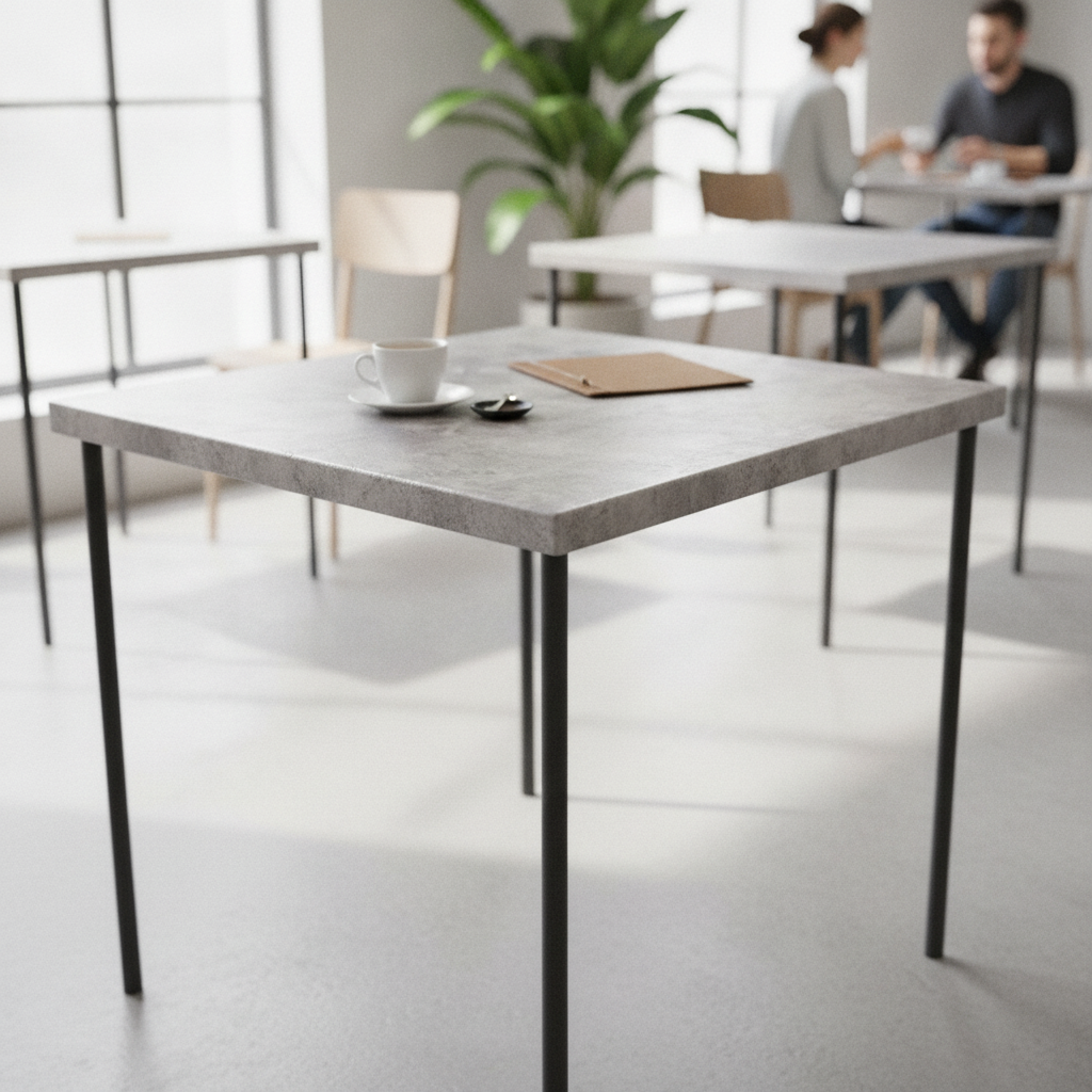 High Density Woodchip Concrete Table Top 600mm for Hospitality Settings