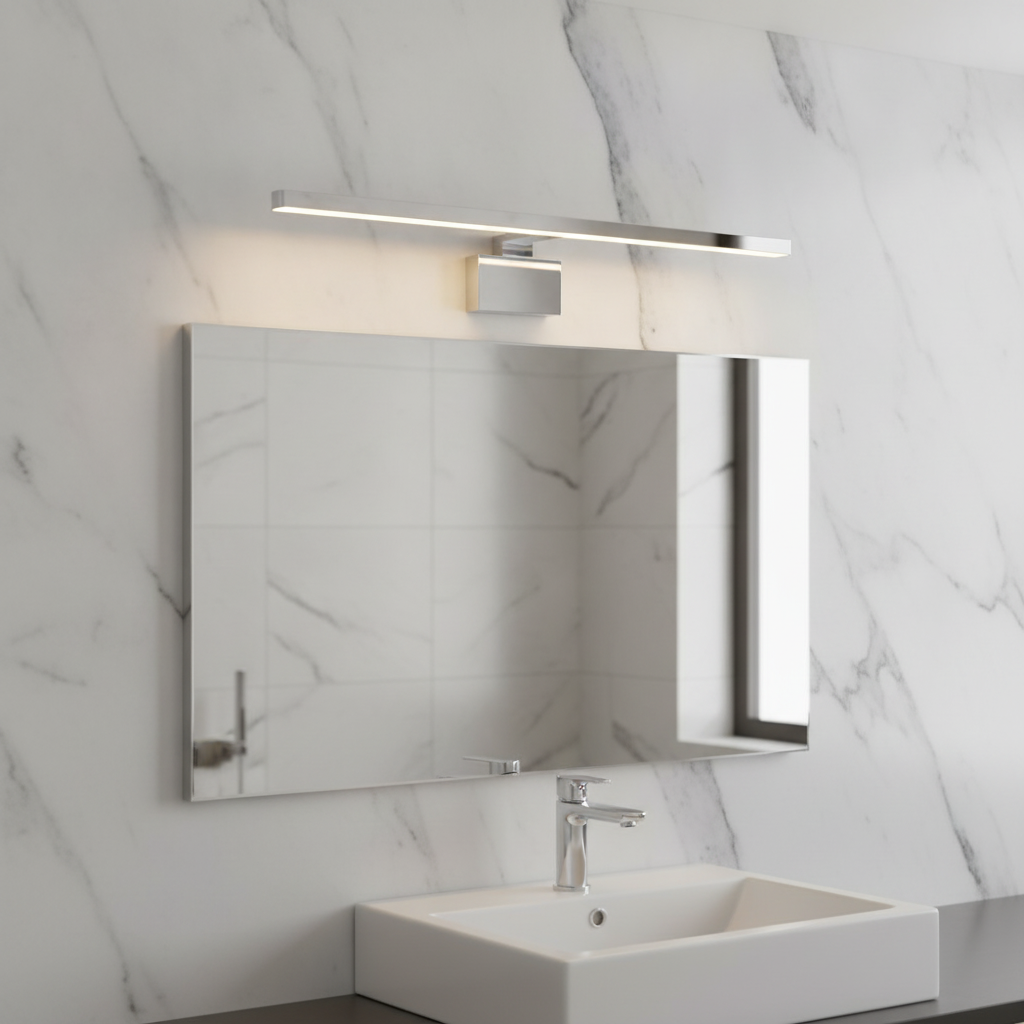 Metal Chrome Wall Light 3000K for Modern Bathrooms