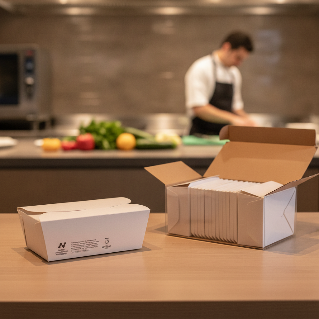 Compostable Paperboard Takeaway Boxes 1200ml for Eco-Friendly Dining (Pack of 250)