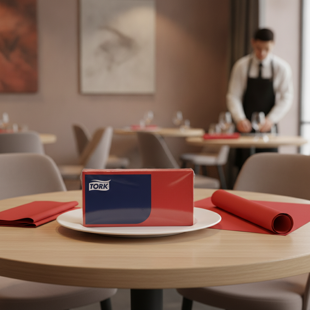 Red Paper Table Slipcovers 900mm for Elegant Dining (Pack of 25)
