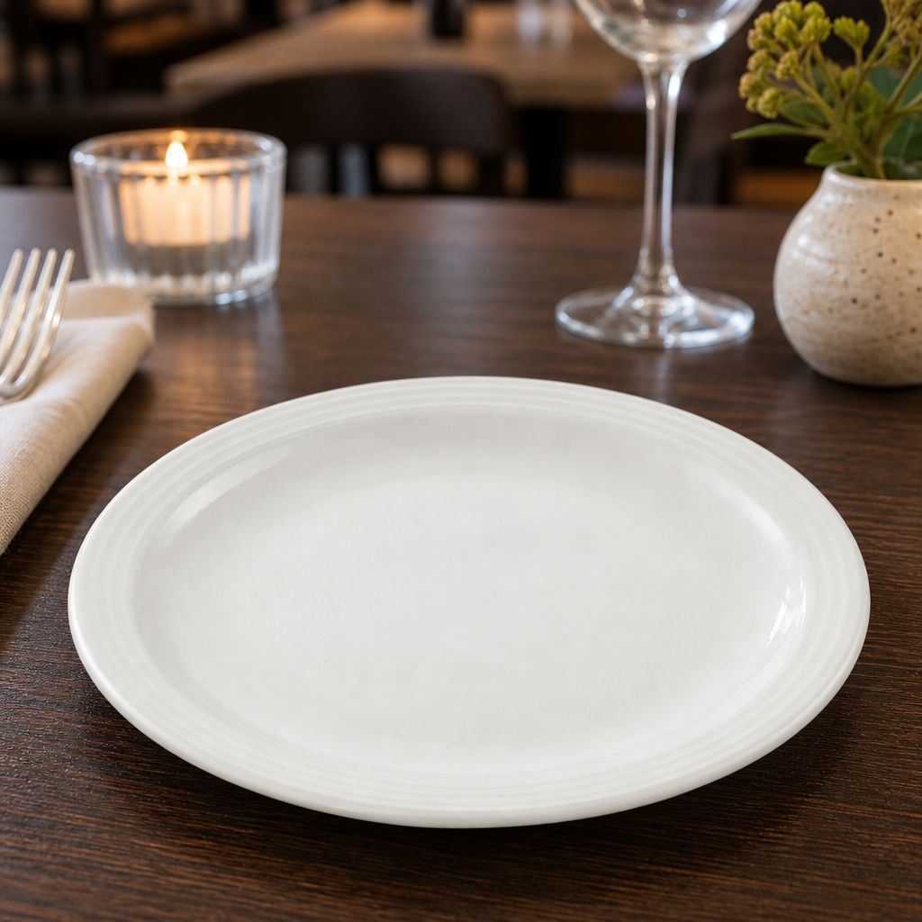 Norse Plates 178mm White Vitrified Porcelain for Professional Use (Pack of 12)
