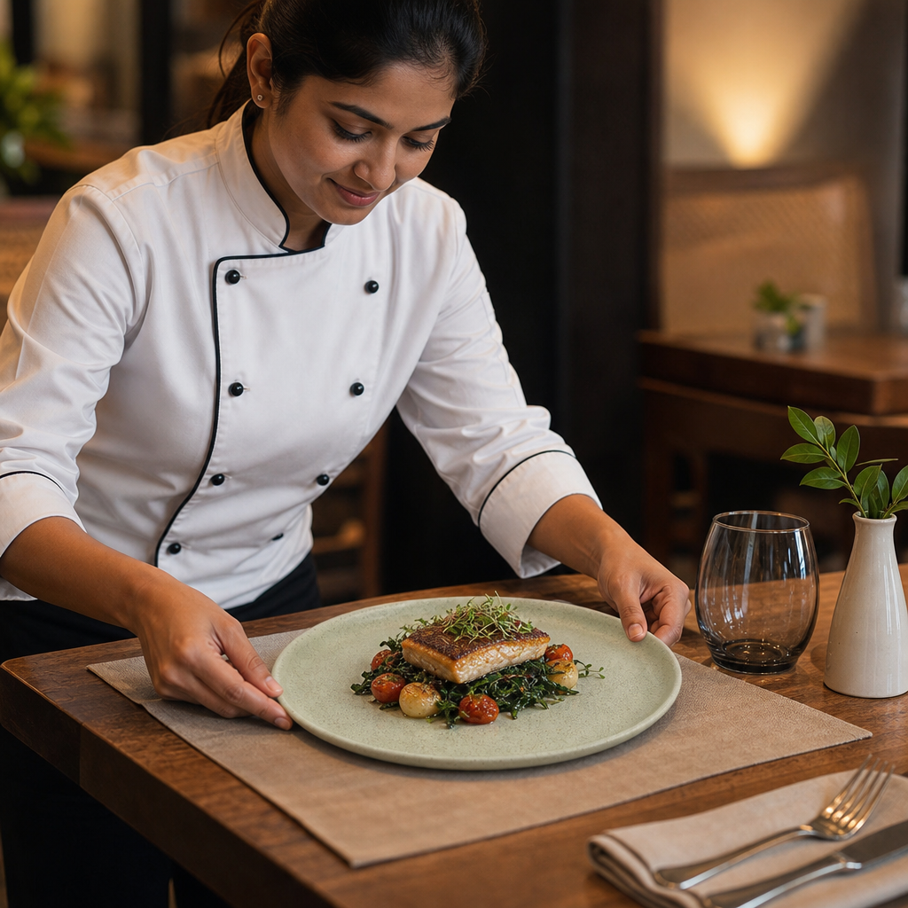 Walled Plates 210mm Green Vitrified Stoneware for Dining (Pack of 6)