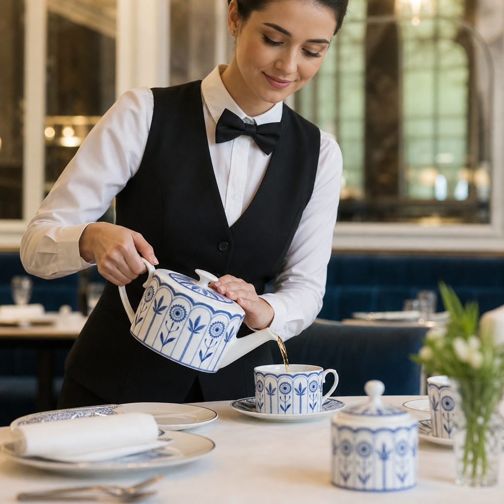 Bone China Oval Teapot 550ml for Elegant Table Settings (Pack of 6)