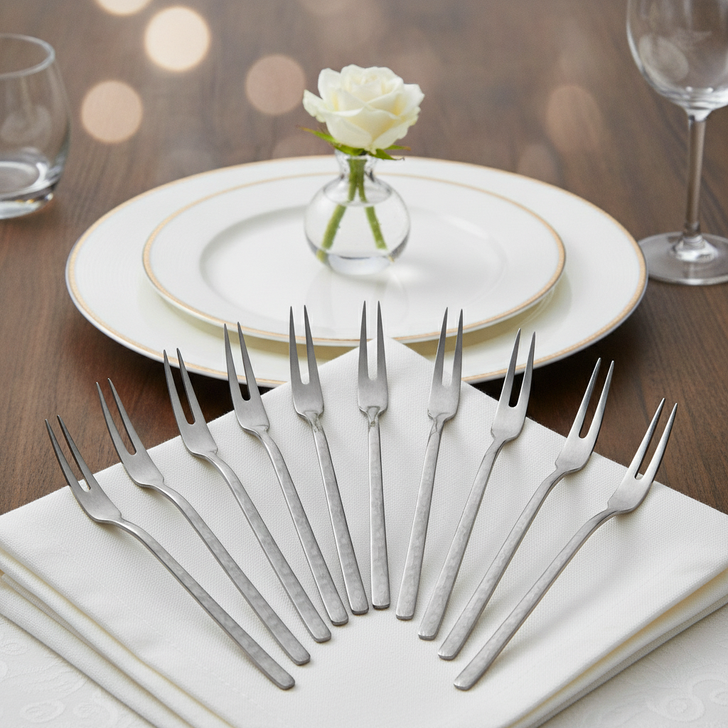 Stainless Steel Vintage 2-Prong Table Forks for Dining (Pack of 12)