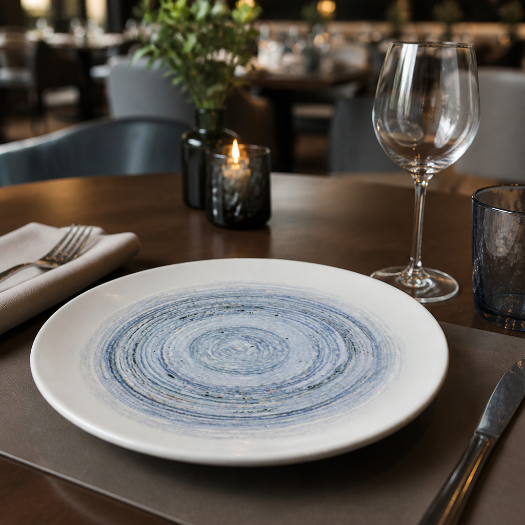 Coupe Plates 220mm Vitrified Ceramic for Dining Experiences (Pack of 12)