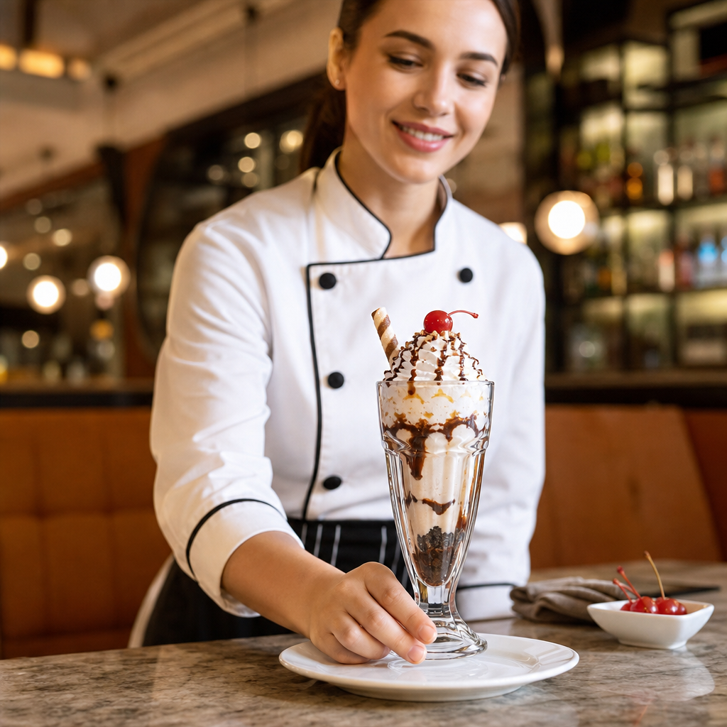Clear Glass American Tall Sundae Glass 290ml for Desserts (Pack of 12)