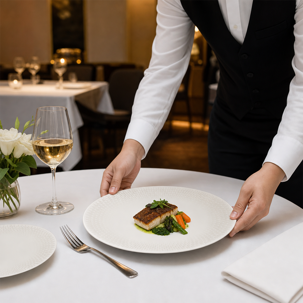 Coupe Plates 240mm Fine China for Elegant Table Settings (Pack of 6)
