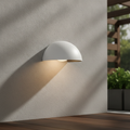 Metal Outdoor Wall Light in White for Sheltered Areas