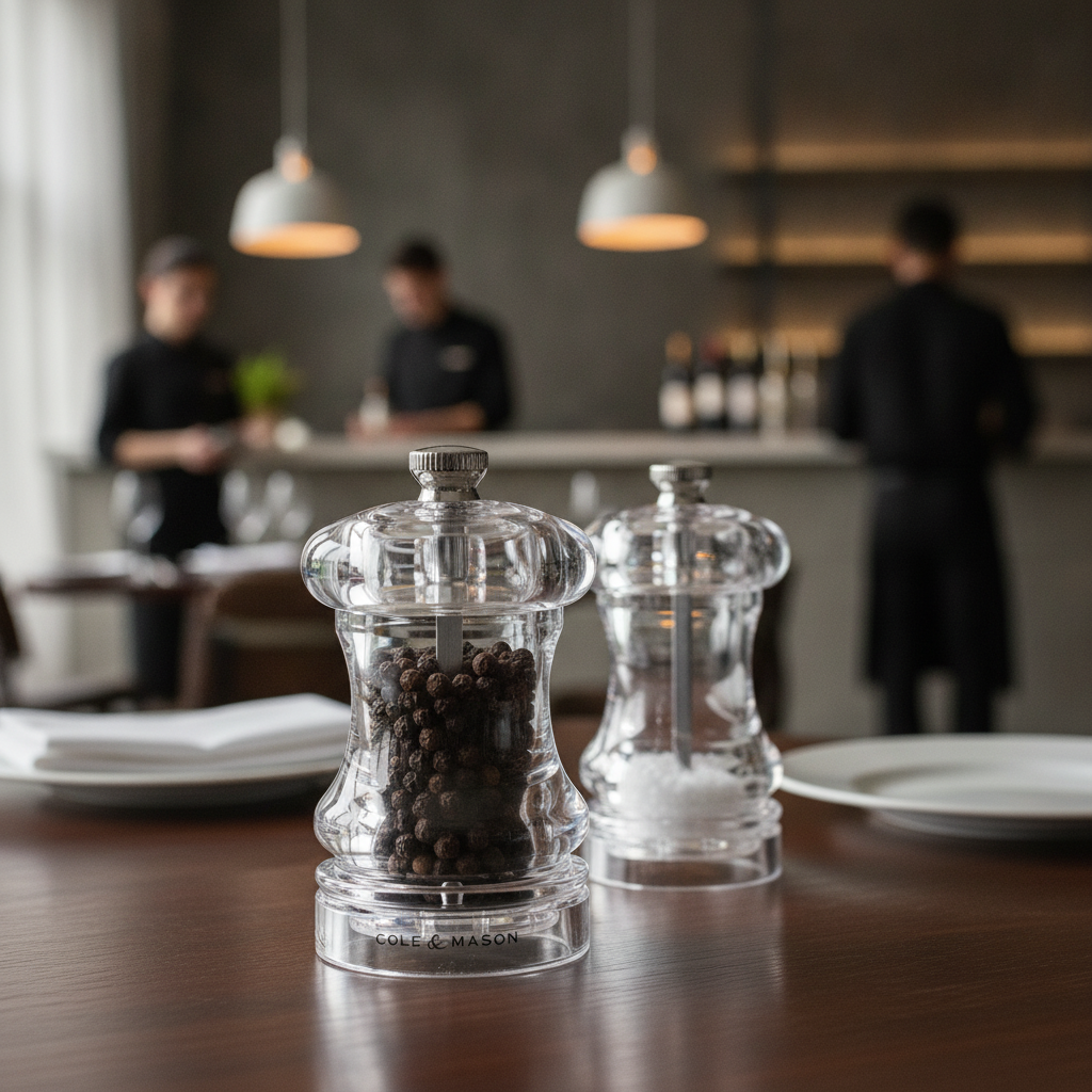 Acrylic Pepper Mill 85mm for Home & Office