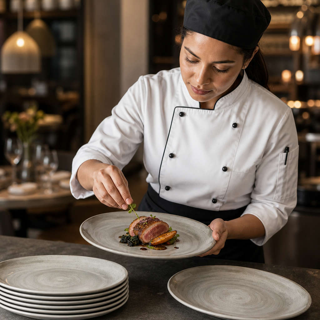 Oval Platters Dove 305x202mm Vitrified Stoneware for Catering (Pack of 12)
