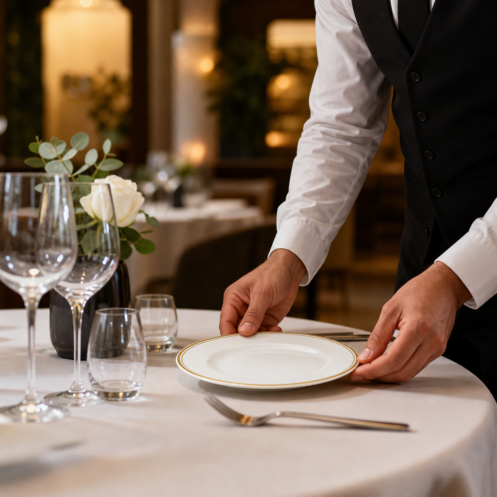 Plates 168mm Gold Bone China for Fine Dining (Pack of 12)
