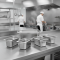 Stainless Steel Gastronorm Tray Set for Commercial Kitchens (Pack of 6)