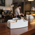 Durable White Polycarbonate Sachet Holder 120x75mm for Cafés & Bars