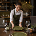 Olive Coupe Plates Vitrified Porcelain for Dining Experiences (Pack of 12)