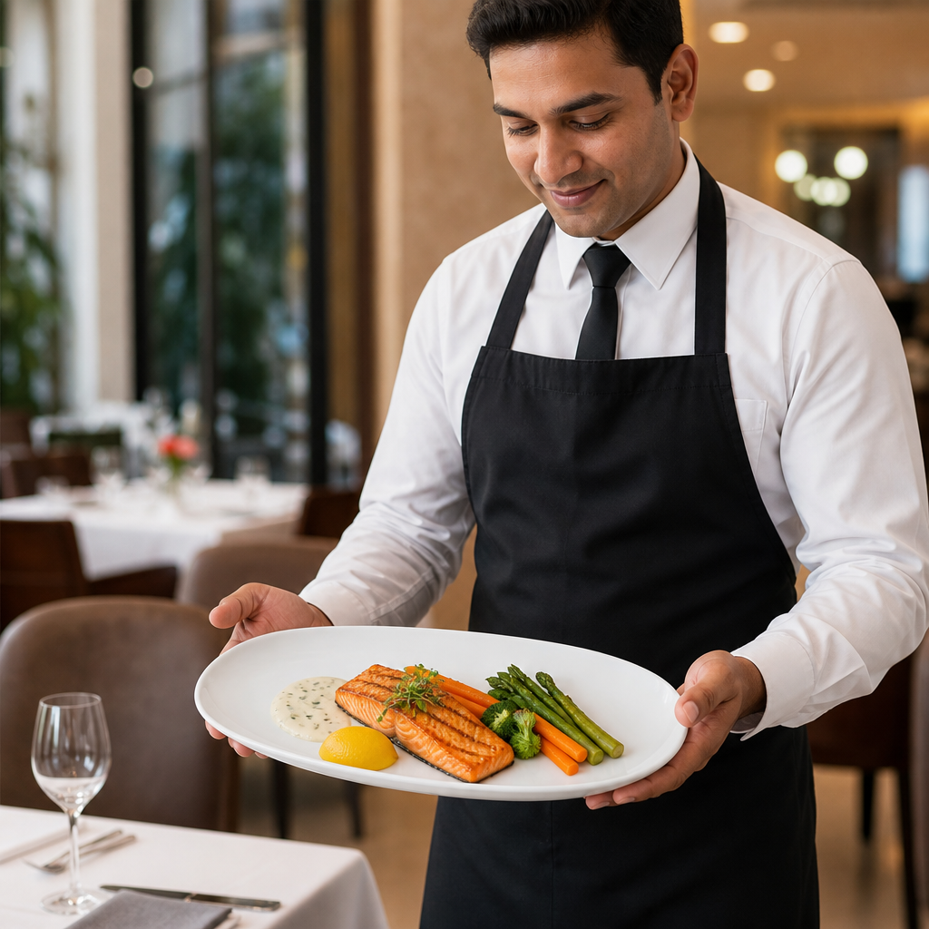 Platters 345x235mm White Vitrified Ceramic for Elegant Presentations (Pack of 6)