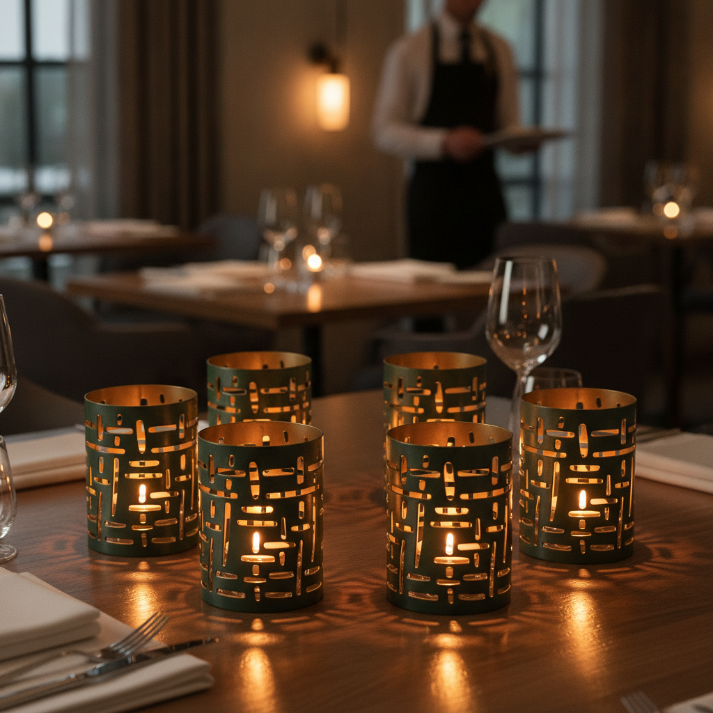 Metal Votive 60x86mm for Restaurants & Events (Pack of 6)