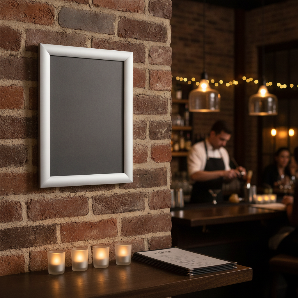 Aluminium Snap Display Frame A4 for Clubs & Bars
