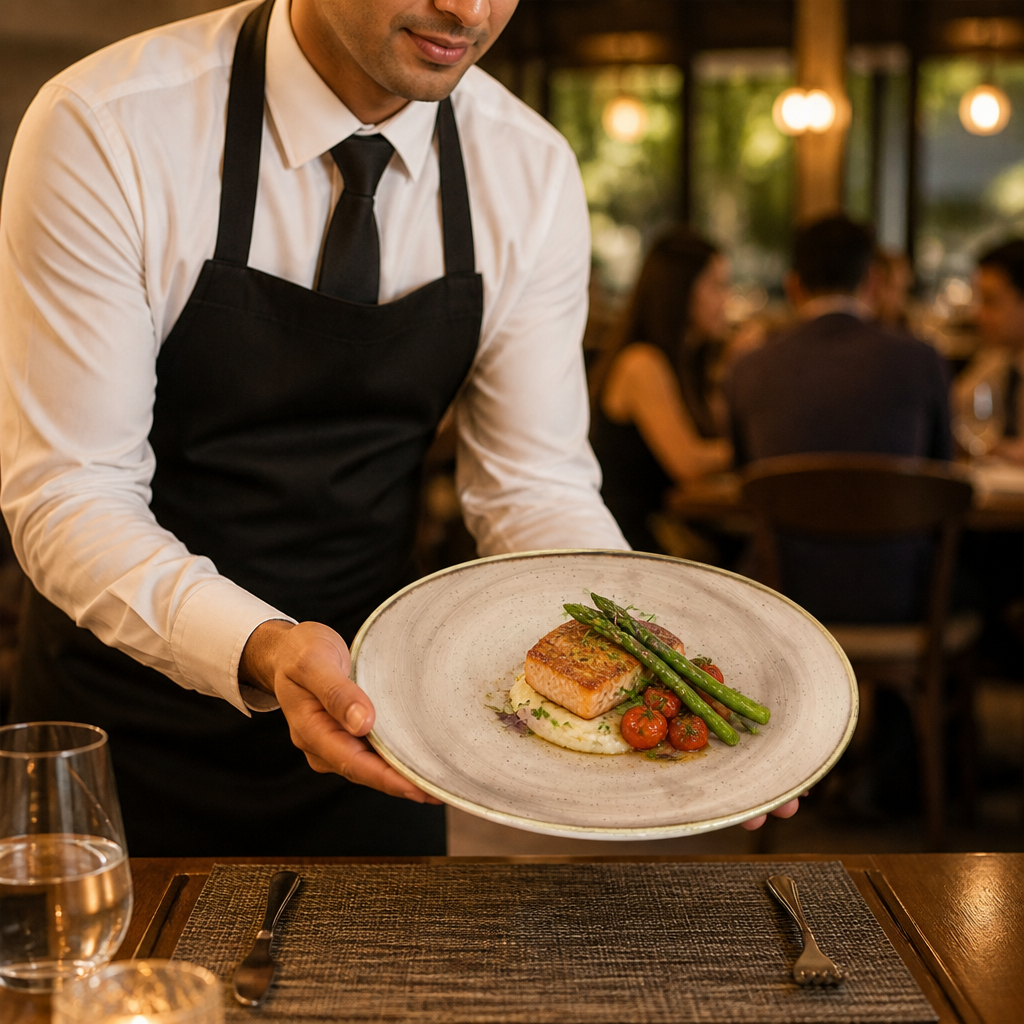 Plates 210mm Vitrified Ceramic for Food Presentation (Pack of 12)