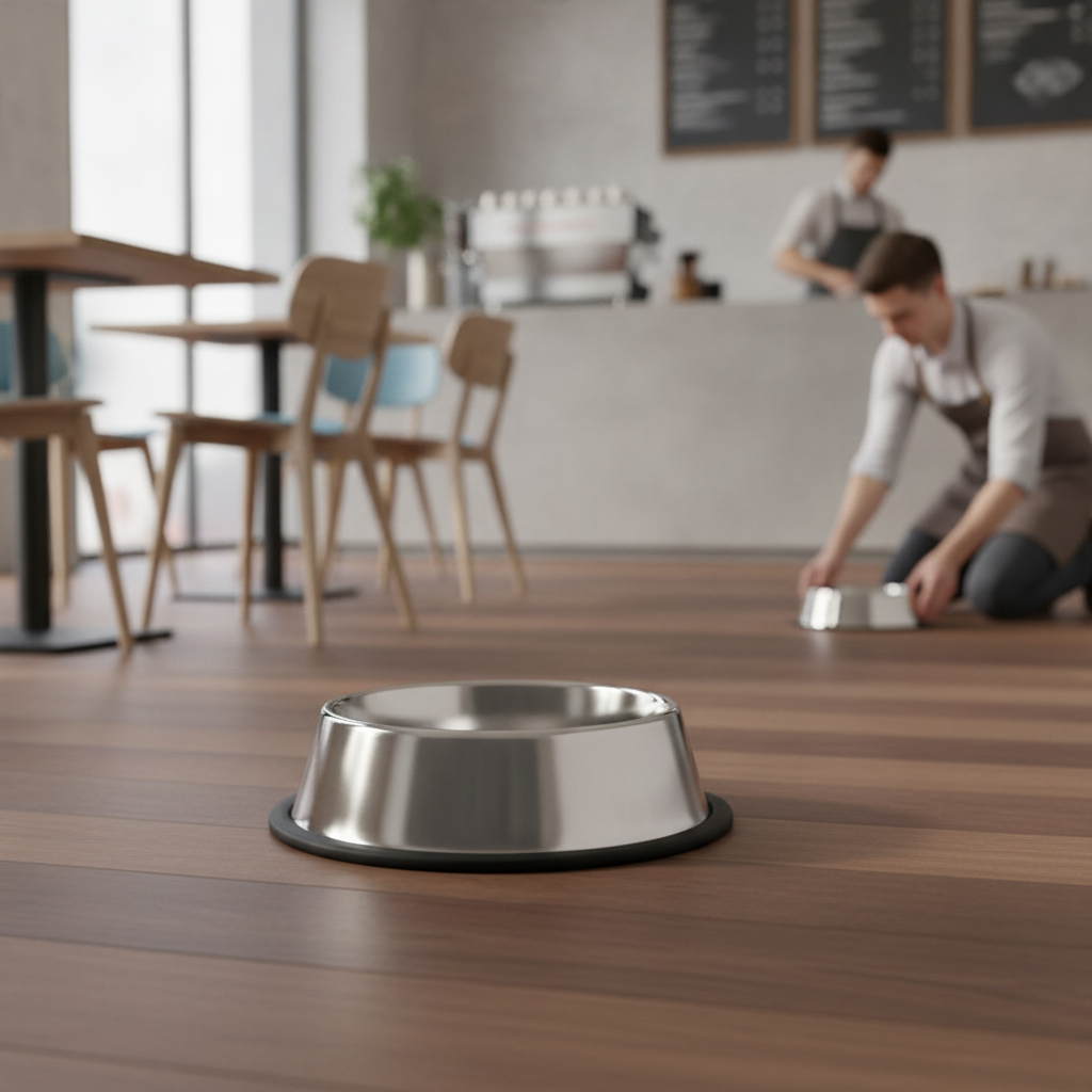 Stainless Steel Large Dog Bowl 920ml for Dog-Friendly Caf?s