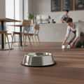 Stainless Steel Large Dog Bowl 920ml for Dog-Friendly Caf?s