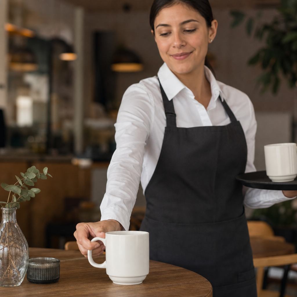 Stacking Mugs 285ml Stoneware for Cafés & Restaurants (Pack of 12)