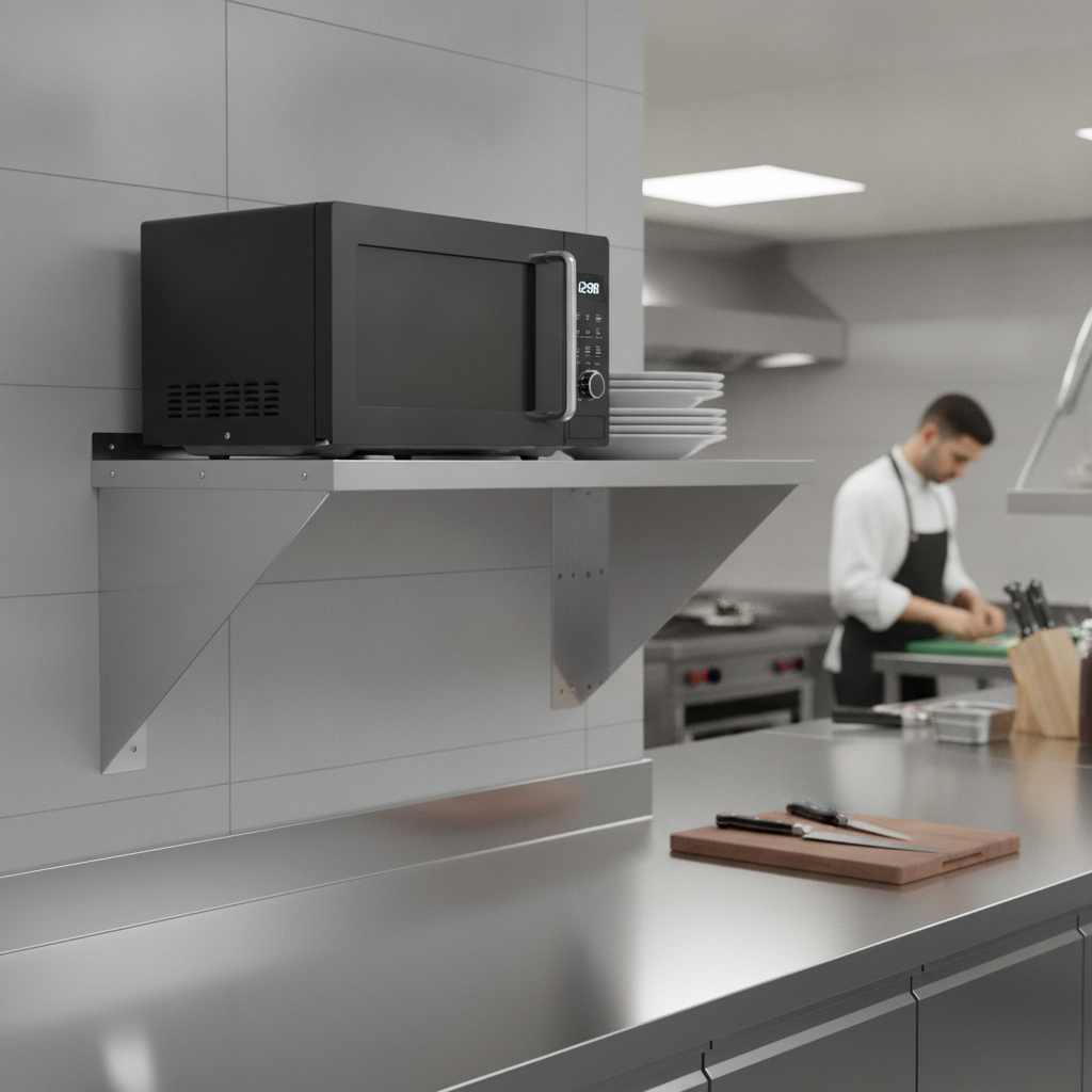 Stainless Steel Microwave Shelf for Kitchen Storage