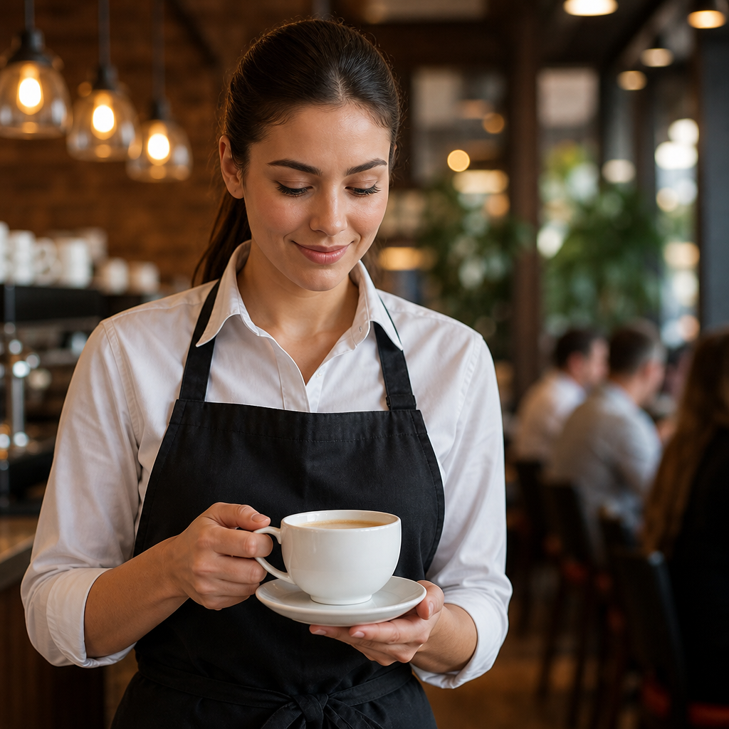 Stoneware Cafe Coffee Cups 230ml for Cafés & Restaurants (Pack of 12)