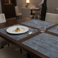 Silicone Placemat Blue 305x400mm for Dining Tables (Pack of 12)