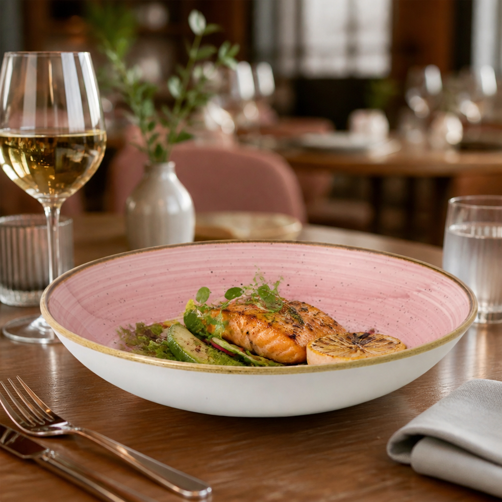 Stonecast Coupe Bowls in Petal Pink 40oz for Unique Dining Experiences