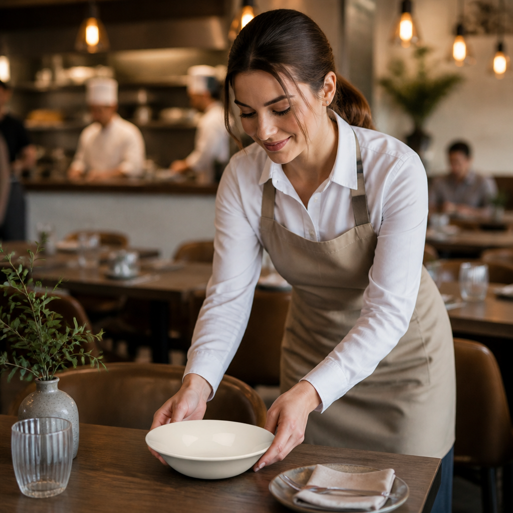 Oatmeal Bowls 150mm Ivory Stoneware for Cafés & Restaurants (Pack of 12)