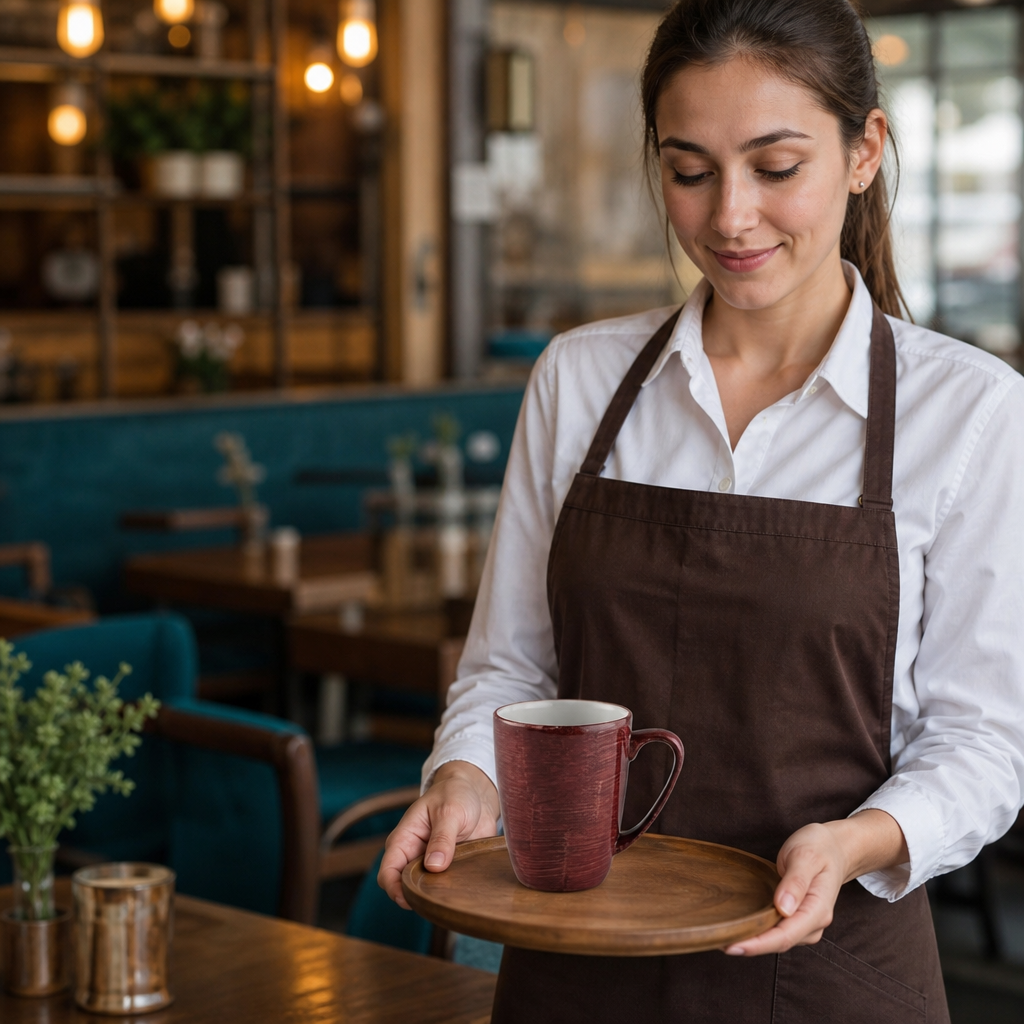 Rust Mug 320ml Red Vitrified Ceramic for Cafés & Restaurants (Pack of 12)