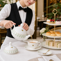 Bone China Beehive Teapot with Classic Lid for Afternoon Tea (Pack of 6)